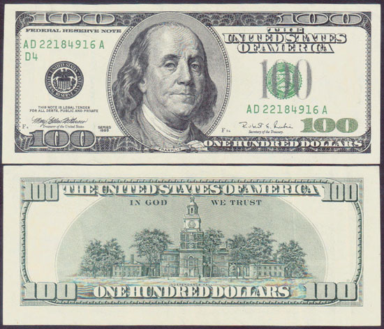 1996 USA $100 L002029